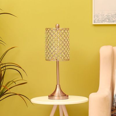 Jonathan Metal Table Lamp With Acrylic Beads Shade
