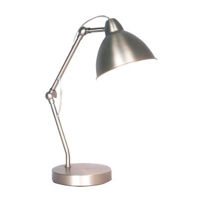 Jonathan Adjustable Arm Metal Table Lamp Nickle