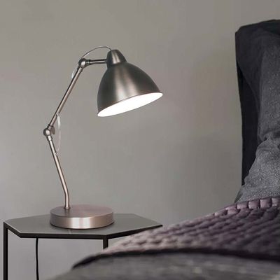 Jonathan Adjustable Arm Metal Table Lamp Nickle