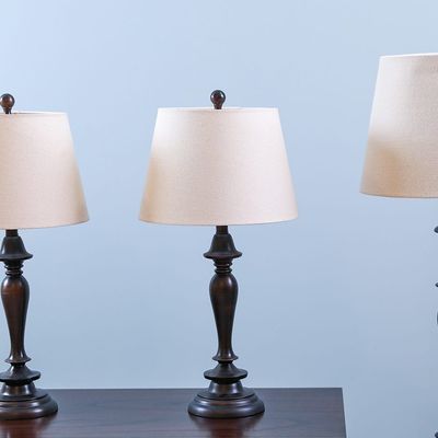 Jonathan Set Of 3 Lamp (2 Table + 1 Floor) Oil Rubber Bronze