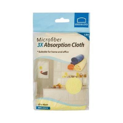 Lock & Lock Microfiber Absorption Cloth 40X40cm Yellow