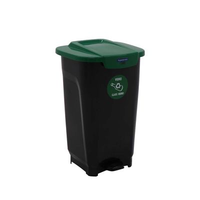 Tramontina T-Force Garbage Bin Black/Green 50L - 92813209