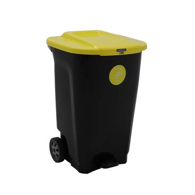 Tramontina T-Force Garbage Bin Wheel Black/Yellow 100L - 92815099