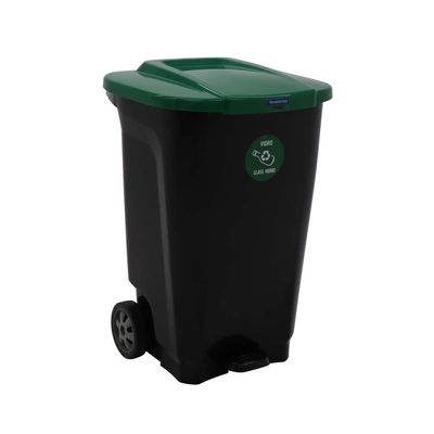Tramontina T-Force Garbage Bin Wheel Black/Green 100L - 92815209