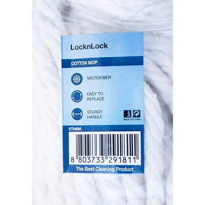 Lock & Lock Cotton Mop Bleached White
