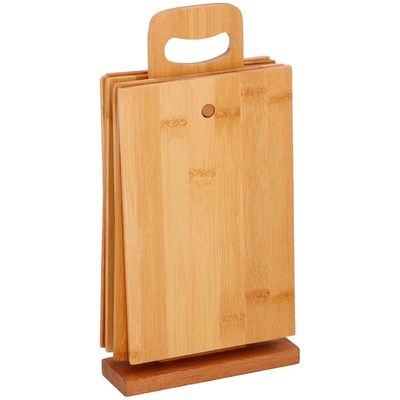 7 Pcs Bamboo Cutting Board & Stand