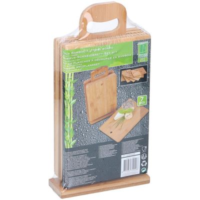 7 Pcs Bamboo Cutting Board & Stand