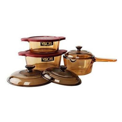 Vision 6Pc Saucepan/Versapot Set (1L Covered Sauce Pan, 1.25L & 2.25 L Covered Versapot) Vs-338 - 4118368