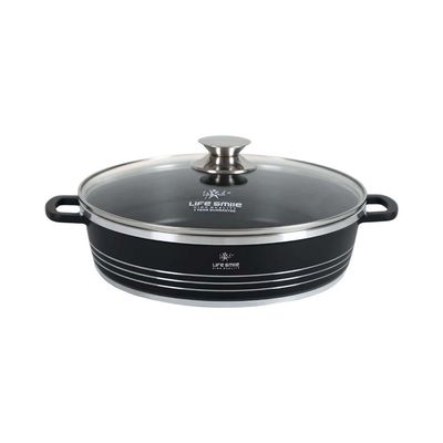 Life Smile Shallow Casserole 24 Cm W/ Lid -Lushr-24Bb