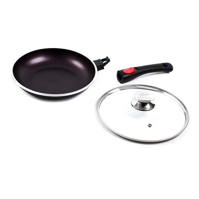 Life Smile Frying Pan 20 Cm W/ Lid -2F20Bb