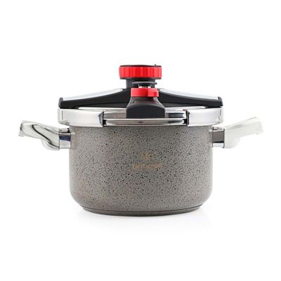 Life Smile Granite Coated Steel Black Pressure Cooker 6Ltr Zds-6M-A