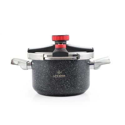 Life Smile Granite Coated Steel Grey Pressure Cooker 7Ltr Zds-7M-B