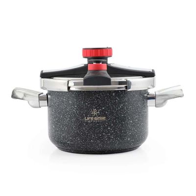 Life Smile Granite Coated Steel Grey Pressure Cooker 9Ltr Zds-9M-B