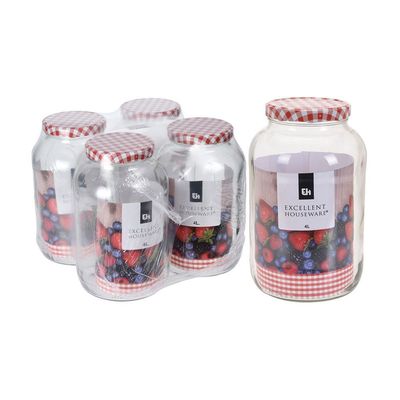 Glass Jar 4 Liter Metal Lid - 696000190