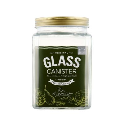 Lock & Lock Glass Canister Rectangle 1700ml