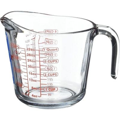 Anchor Hocking Open-Handle Measuring Cup W/ Red Dec.-55178Ahg18 4013910