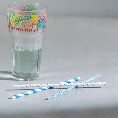 On - Drinking Straws Paper 100pcs Set 195X6mm - Rt1310000