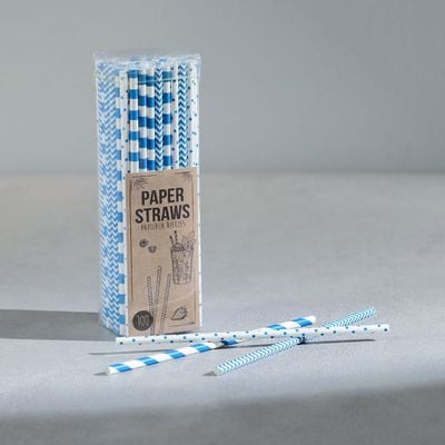 On - Drinking Straws Paper 100pcs Set 195X6mm - Rt1310000