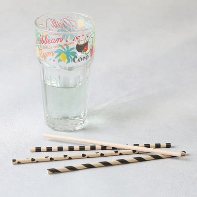 On - Drinking Straws Paper 100pcs Set 195X6mm - Rt1310010