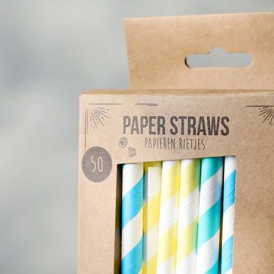 On - Drinking Straws Jumbo Paper 50pcs Set - RT1310020