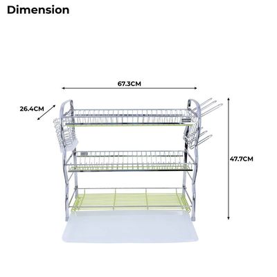 Life Smile 3 Tier Dish Rack