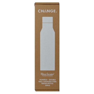 Hunfeld - Change Collection Ss Double Wall Water Bottle - White