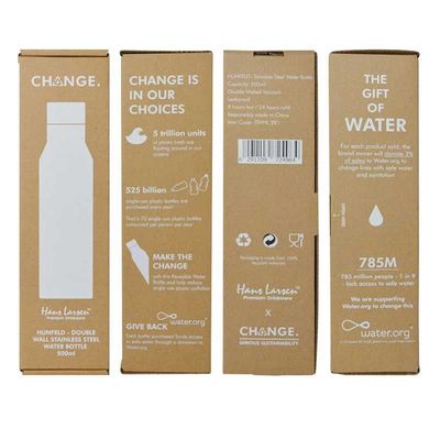 Hunfeld - Change Collection Ss Double Wall Water Bottle - White