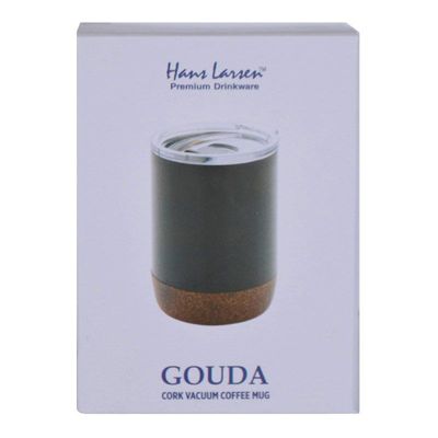 Gouda - Hans Larsen Vacuum Mug With Cork Base - Black