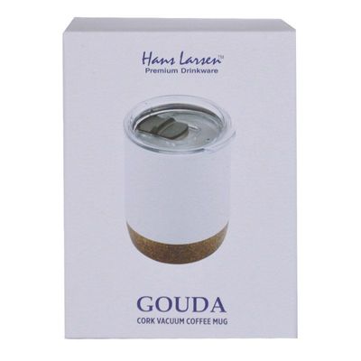 Gouda - Hans Larsen Vacuum Mug With Cork Base - White