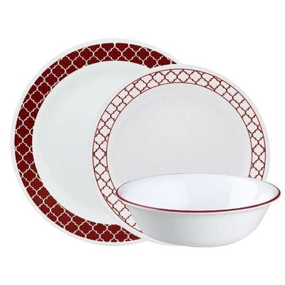 Corelle Crims Trellis 18 Pcs Dinner Set 1130931 4116488