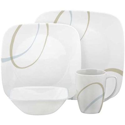 Corelle Sand & Sky 16 Pcs Square Dinner Set 1089962 4114580