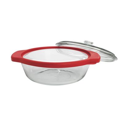 Anchor Hocking 2 Qt. Preferred Casserole Dish W/ Cherry Truefit Lid & Glass Cover-91817Ahg17 - 4013928