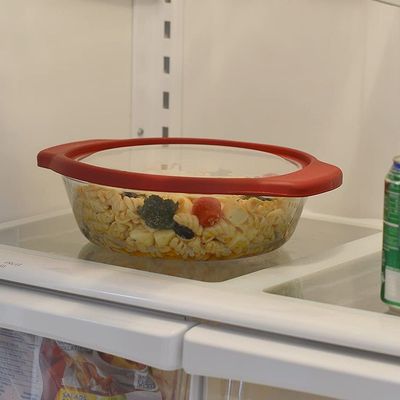 Anchor Hocking 2 Qt. Preferred Casserole Dish W/ Cherry Truefit Lid & Glass Cover-91817Ahg17 - 4013928