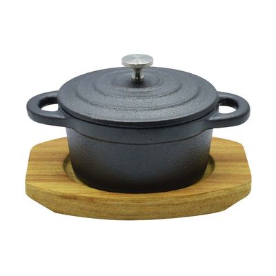 Raj Round Cast Iron Casserole With Tray - Cost12