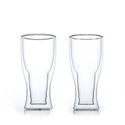 Life Smile Borosilicate Double Wall Beer Glass 550 Ml Gp14