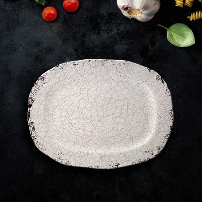 Rustic Rect.Platter 12" Craq-Us23612N - Sh64928