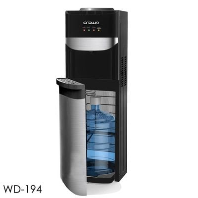 جهاز توزيع الماء من كراونلاين موديل WD-194 مع وحدة تبريد وتسخين (عادي، بارد، وساخن)، 220-240 فولت، 50/60 هرتز، قدرة الإدخال: 520 واط، قدرة التسخين: 420 واط، قدرة التبريد: 100 واط.