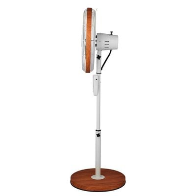 Crownline SF-294W16-Inch Stand fan w/ Remote, 5-Blades, 3 Speed, Power: 50W, 220-240V, 50 Hz - Wooden Color