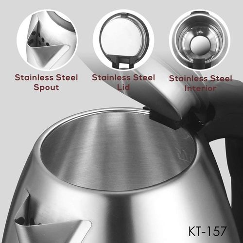 Crownline Cordless Water Kettle-Silver