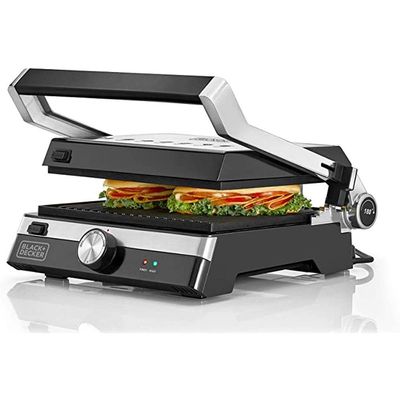 Black & Decker 2000W Contact Grill (180o rotation) with detachable plates
