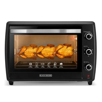 Black & Decker 66L Toaster Oven with Double Glass and Rotisserie