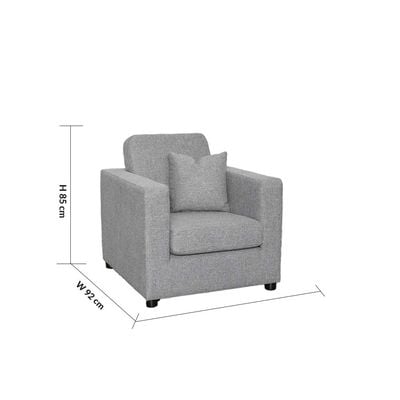 Dandria 1-Seater Sofa - Dark Grey - With 2-Year Warranty