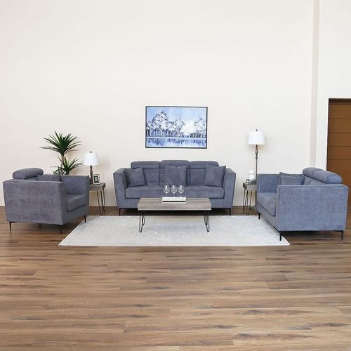 Camily 3+2+1 Seater Sofa Set- Dark Grey – With 2-Year Warranty