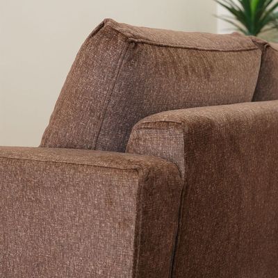 Lara 3-Seater Fabric Left & Right Reversible Corner Sofa - Brown - With 2-Year Warranty