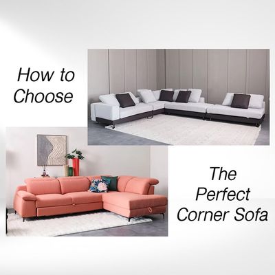 Lara 3-Seater Fabric Left & Right Reversible Corner Sofa - Brown - With 2-Year Warranty