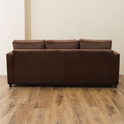 Lara 3-Seater Fabric Left & Right Reversible Corner Sofa - Brown - With 2-Year Warranty