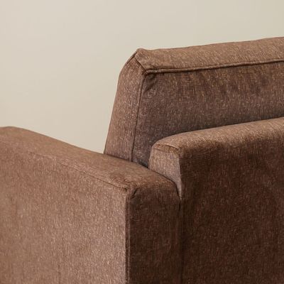 Lara 3-Seater Fabric Left & Right Reversible Corner Sofa - Brown - With 2-Year Warranty