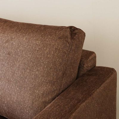 Lara 3-Seater Fabric Left & Right Reversible Corner Sofa - Brown - With 2-Year Warranty