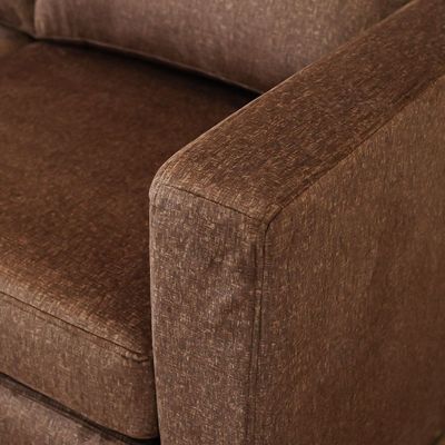 Lara 3-Seater Fabric Left & Right Reversible Corner Sofa - Brown - With 2-Year Warranty