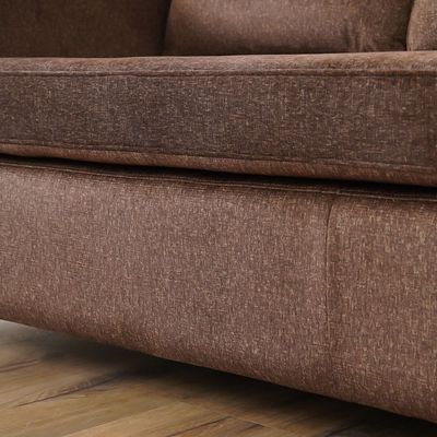 Lara 3-Seater Fabric Left & Right Reversible Corner Sofa - Brown - With 2-Year Warranty